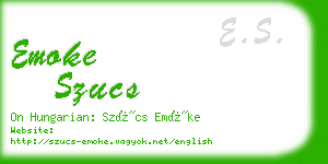 emoke szucs business card